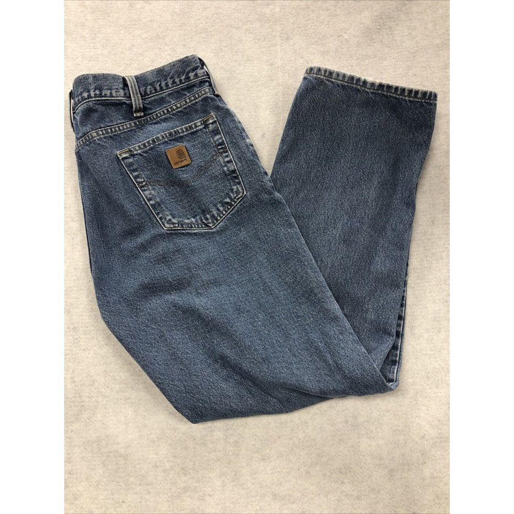 Carhartt  Relaxed Fit Straight Leg Denim Blue Jeans Mens Size 40x32 C433